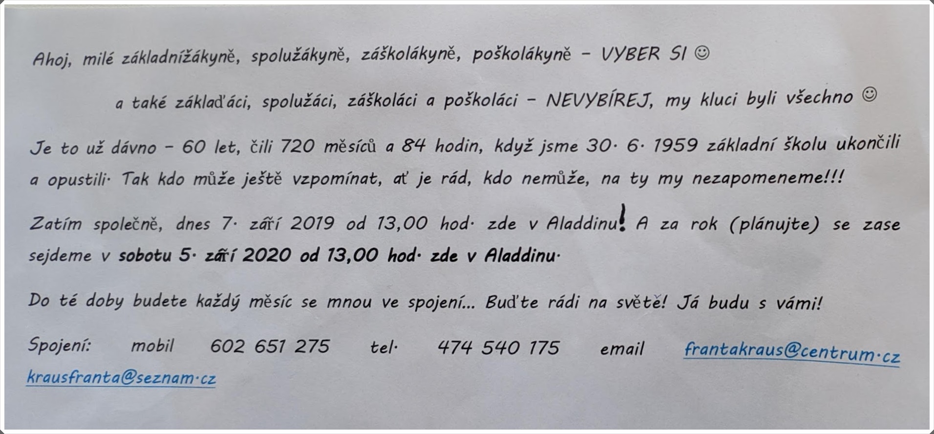 pozvánka